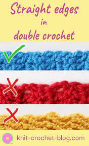 Straight Edges In Double Crochet Back And Forth Using This Tip You Get Your Edges Straight Every Time Double Crochet Crochet Edging Crochet Edging And Borders
