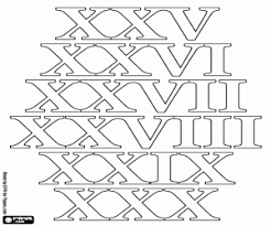Estas ilustraciones pueden ser perfectas, y tatuajes de números romanos para mujeres. Juegos De Numeros Romanos Para Colorear Imprimir Y Pintar 2