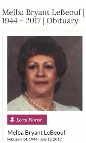 Melba Jean Bryant LeBeouf (1944-2017)