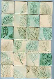 Half Price Ooak Tiles 24 Leaf Impression Tiles Etsy Handmade Ceramic Tiles Clay Ceramics Handmade Ceramics