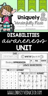Disabilities Awareness Unit Disability Awareness Disability Awareness Activities Science Lessons