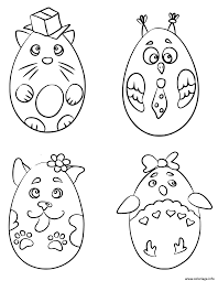 Coloriage oeuf de paques avec cercle. Coloriage Animaux En Forme De Oeufs De Paques Dessin Paques A Imprimer