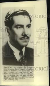 1941 Press Photo Panama President Dr. Arnulfo Arias fled his country today 