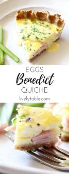 Eggs Benedict Quiche Recipe Breakfast Brunch Recipes Breakfast Dishes Quiche Recipes