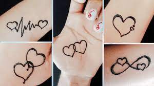 A flower is a fun henna tattoo design. Stylish And Lovely Heart Tattoos 5 Beautiful Double Heart Mehndi Tattoo Design Diy Henna Youtube
