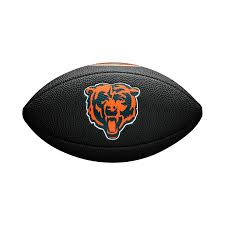 The chicago bears logo has dark navy and orange colors and a stylized letter c object (the wishbone c). Wilson Nfl Chicago Bears Logo Mini Football Black 14 95