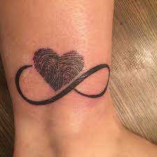 See related links to what you are looking for. Fingerprint Heart With Infinity Symbol Tattoo On Ankle