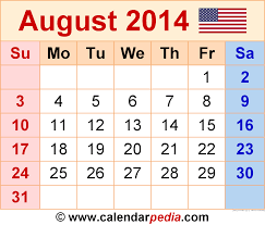 Maybe you would like to learn more about one of these? August 2014 Calendar Templates For Word Excel And Pdf