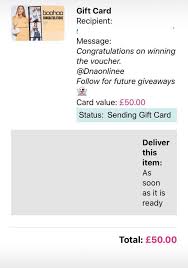 This gift card can be redeemed in united kingdom. Dnaonlinee The Boohoo Give Away Has Gone Thank You To Facebook