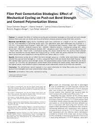 A post is cemented into a prepared root canal, which retains a core restoration, which retains the final crown. Pdf Fiber Post Cementation Strategies Effect Of Mechanical Cycling On Push Out Bond Strength And Cement Polymerization Stress