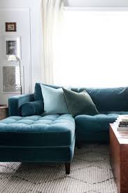 Sven Pacific Blue Left Sectional Sofa Modern Sofa Sectional Sectional Sofa Velvet Sectional