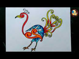 Kumpulan gambar tentang ragam hias fauna sederhana, klik untuk melihat koleksi gambar lain di kibrispdr.org. Cara Menggambar Ragam Hias Fauna Burung Merak Youtube