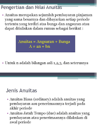 Anuitas dimuka bab 6 matematika keuangan oleh ppt download 20 Contoh Soal Anuitas Biasa Dan Jatuh Tempo Kumpulan Contoh Soal