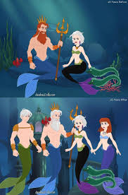 Little Mermaid Trition Mermaid Ursula By Tensaisaiyan Deviantart Com On Deviantart Disney Princess Art Mermaid Disney Disney Funny