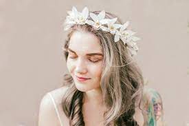 Ivory Orchid Flower Crown Orchid Hair Wreath White Orchid Etsy Flower Headpiece Hair Wreaths Orchid Flower