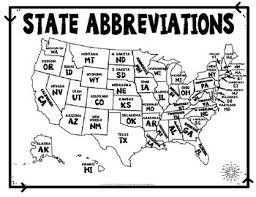 The western states 11p image quiz. State Abbreviations Maps Worksheet Quiz Test With 2 Difficulty Options