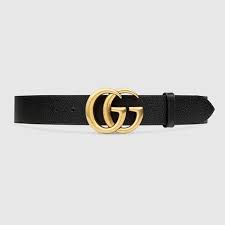 Leather Belt With Double G Buckle