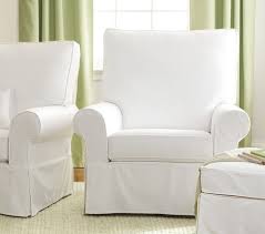 5 out of 5 stars. Pottery Barn Kids Comfort Glider Ottoman Slipcover Recycled Cotton White 20x24 Furniture Patterer Slipcovers