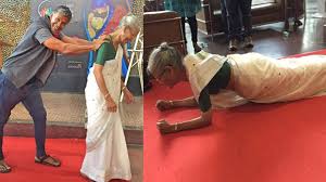 Milind soman has always given us major fitness goals. Watch Milind Soman S 78 Year Old Mother Does A Plank In A Saree For 80 Seconds Bollywood News Bollywood Hungama