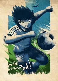 Captain Tsubasa Poster Print By Retina Creative Displate In 2020 Captain Tsubasa Anime Poster Prints