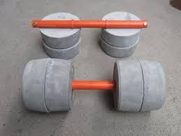 How To Make Homemade Concrete Dumbbell Youtube Homemade Gym Equipment Diy Gym Diy Dumbbell