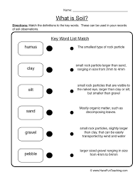 Soil Matching Worksheet Have Fun Teaching Types Of Soil 1st Grade Worksheets Matching Worksheets