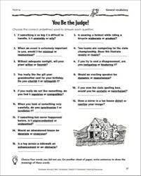 Maybe you would like to learn more about one of these? You Be The Judge Activity Page General Vocabulary Printables Vocabulary Judge Activities