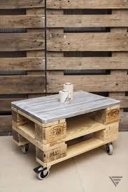 Euro Pallet Coffee Table On Wheels Couchtisch Mit Rollen Couchtisch Palette Paletten Tisch