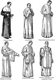 The priestly garments were woven and were for the priest's service to god.the garments were adorned and colorful.the garments included an ephod, a breastplate, a robe, and a turban. What Are The Traditional Latin Mass Vestments