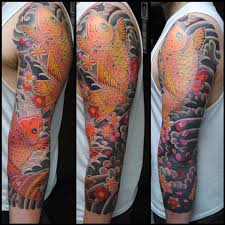 If you've been looking at traditional japanese tattoos online, you probably know they often feature bold explosions of color. Japanese Koi Sleeve Sydney Tattoo Miles Better Miles Better Tattoos Sydney