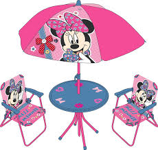 Minnie Mouse Kinder Gartengarnitur 2 Sessel Sonnenschirm Tisch Perfektes Gartenset Fur Die Kinder Teeparty Im Freien 2 Kinder Sofa Kindertisch Kinder Hocker