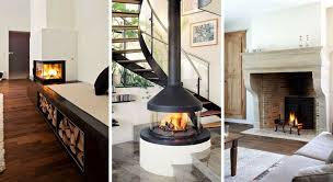 Cheminée contemporaine associant deux tonalités avec deux matériaux, le doré de la pierre de dordogne et le blanc de la pierre du lubéron. 33 Des Plus Belles Cheminees Modernes De Pinterest