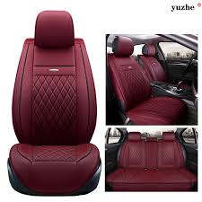 Black And Red Leather Car Seat Covers Yuzhe Leather Car Seat Cover For Seat Leon Ibiza Cordoba Toledo Marbella Terra Ronda Car Accessorie Styling Cus Car Seats Leather Car Seat Covers Carseat Cover