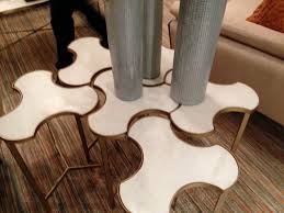 Side Tables That Make A Big Impact They Fit Together Like A Puzzle Take Them Apart And Each Person Has A Tab Fall Furniture Home Accessories Furniture Market