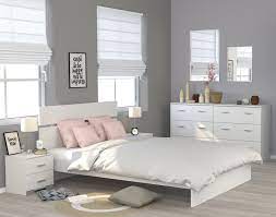 Die einzelnen möbelstücke sind dabei in material und design optimal aufeinander abgestimmt um ein stimmiges gesamtbild zu erreichen. Schlafzimmer Set 4 Teilig Mit 140 Er Bett Galaxy 123 Weiss Modern Komplette Schlafzimmer