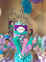 Under The Sea Theme Table By Glam Candy Buffets Mermaid Birthday Party Mermaid Theme Birthday Mermaid Theme Party