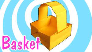 Paper Origami Basket With Handle Instructions Origami Easy Origami Origami Instructions