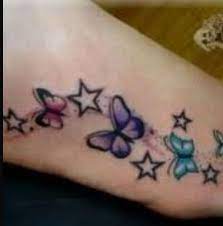 Pin By Rosane Plautz On Tats 3 Butterfly Tattoos For Women Butterfly Foot Tattoo Star Foot Tattoos