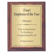 The employee of the year award criteria for choosing are as follows : Employee Of The Year Plaque Custom Engraved Awards2you