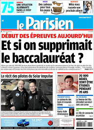 Il vaut mieux l'avoir en journal Journal Le Parisien France Les Unes Des Journaux De France Edition Du Jeudi 16 De Juin De 2011 Kiosko Net