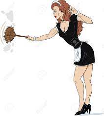 Cartoon Of A Sexy French Maid Dusting Royalty Free SVG, Cliparts, Vectors,  and Stock Illustration. Image 9305378.