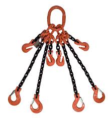 3/8 x 4' Adjustable 4-Leg Sling Hook Chain Sling Gr100