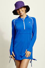 Stylish Practical And Super Comfortable Solbari S Swim Dress And Beach Sun Hat Is Designed Tested And Rated Upf5 Sun Protective Clothing Swim Dress Fashion