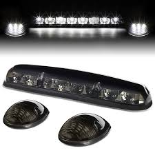 02 07 Chevy Silverado Gmc Sierra Smoked Lens Cab Roof Lights White Led Chevy Trucks Gmc Trucks 07 Chevy Silverado
