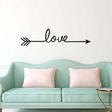 Bedroom wall stickers are a fantastic way to liven up a blank wall and give a child's or adult's room some added personality. Aofa Removable Arrow Love Letter Wall Sticker Bedroom Romantic Wallpaper Decal Decor Walmart Canada