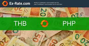 The thb thai baht to myr malaysian ringgit conversion table and conversion steps are also listed. How Much Is 100 Bahts Thb To P Php According To The Foreign Exchange Rate For Today
