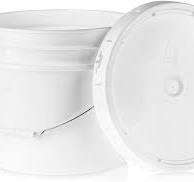 ePackageSupply 3.5 Gallon White Plastic Bucket & Lid - Durable 90 Mil All  Purpose Pail - Food Grade - Contains No BPA Plastic - Recyclable - 5 Pack