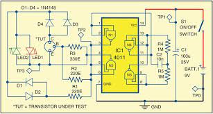 Transistor Polarity Checker Transistors Electronics For You Electronic Circuit Projects