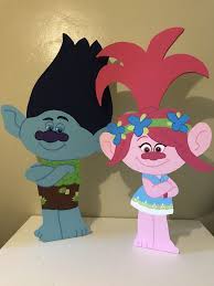 Dibujos de personajes de trolls para colorear. Poppy And Ramon Trolls Paper Flowers Minnie Decor
