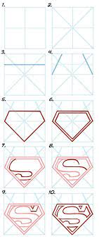 How to draw the superman symbol. Drawing Superman S S Emblem In 10 Steps Superman Drawing Easy Doodle Art Doodle Art
